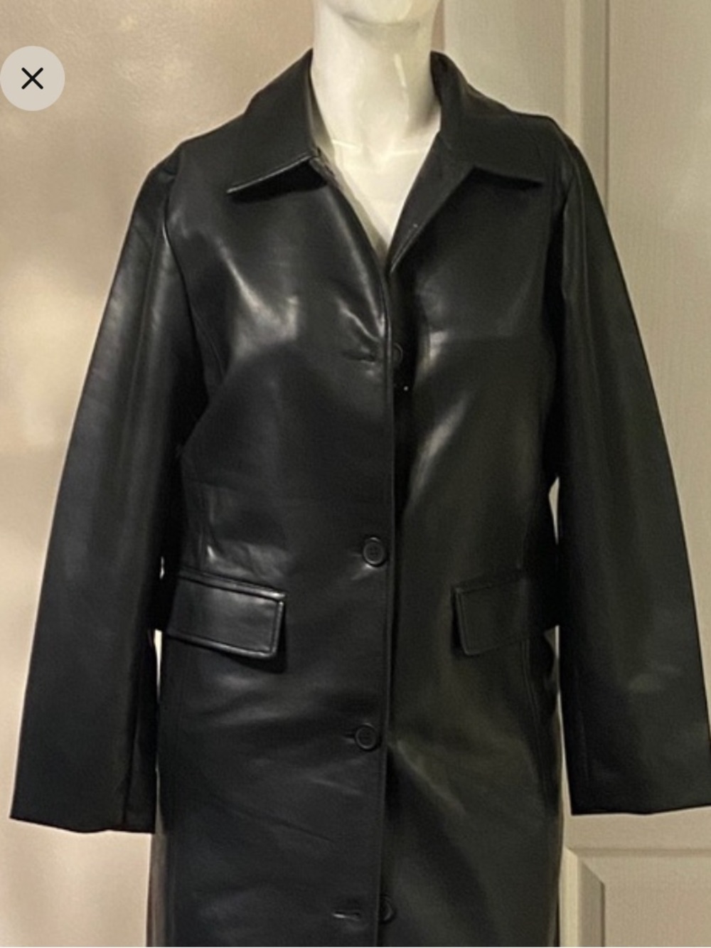 Brand New Rebecca Minkoff Black Vegan Leather Trench - L - Picture 1 of 12